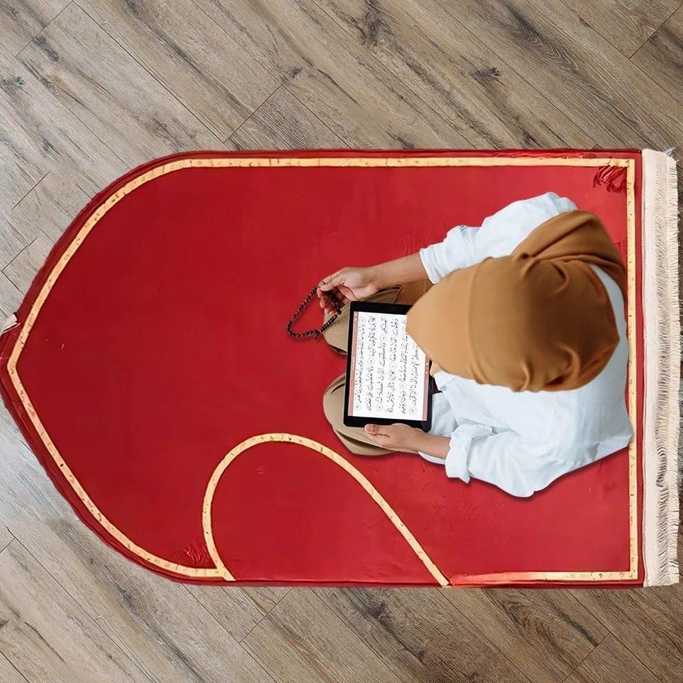 Dianzan Tapis De Culte Épais Imprimé pour Adultes, pour Chambre À Coucher, Tapis De Prière, pour Salon, Ensemble pour Couple