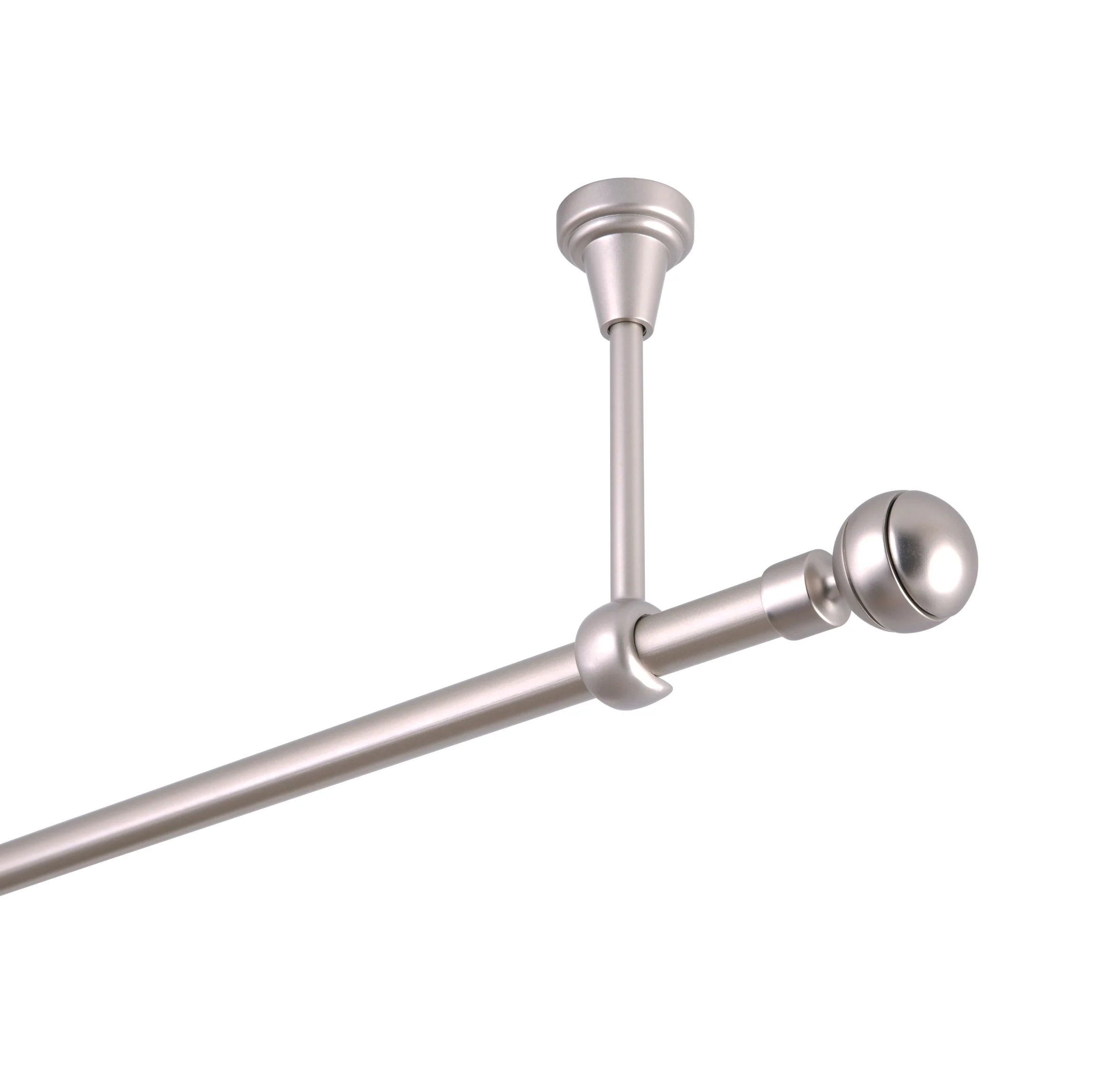 MDEKOR Tringle à rideaux en métal fixation de plafond Chromé mat neuf, 540