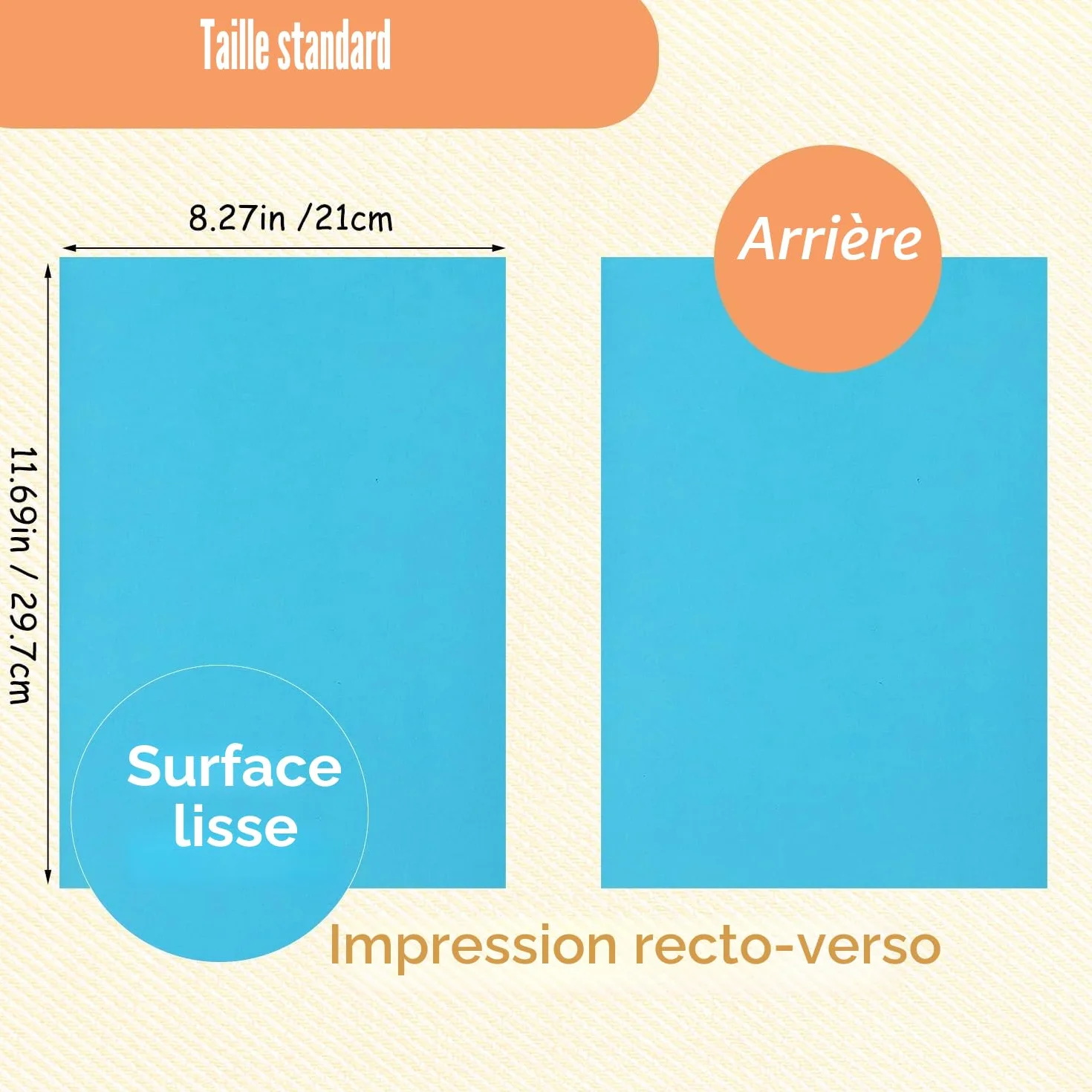 Papier cartonné coloré A4 230 g/m² Lot de 40 feuilles pour cartes, scrapbooking et arts