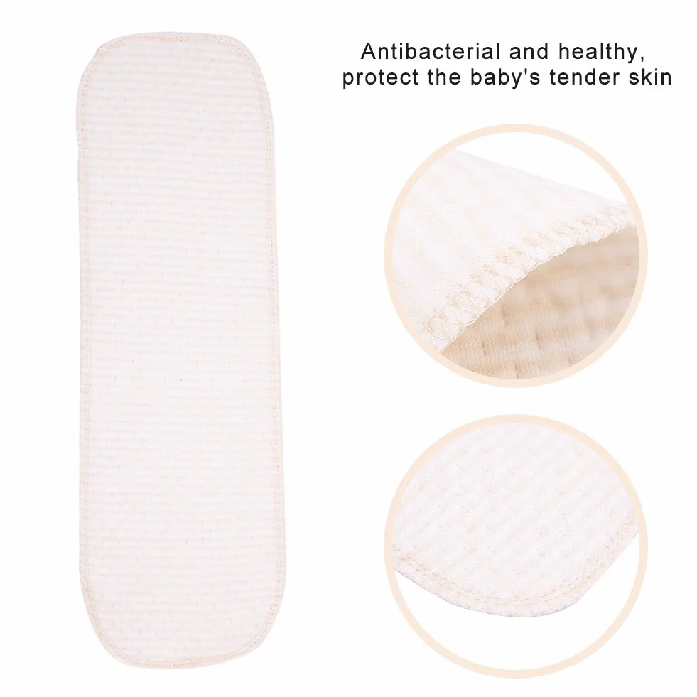 Insert de couche en tissu 10 pièces doublures en coton respirant couches réutilisables pour bébés