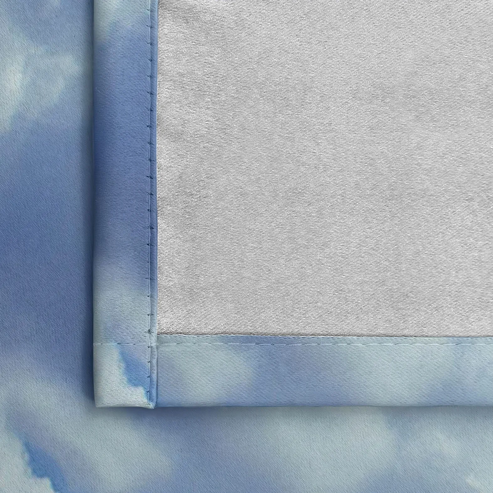1 Paire Rideau Occultant Fenetre, Rideaux Opaque Occultant à Oeillets Paysage de Ciel et de Nuages Rideau de Fenêtre pour Chambre Salon Intérieurs, 86x214 CM(LxH), Bleu