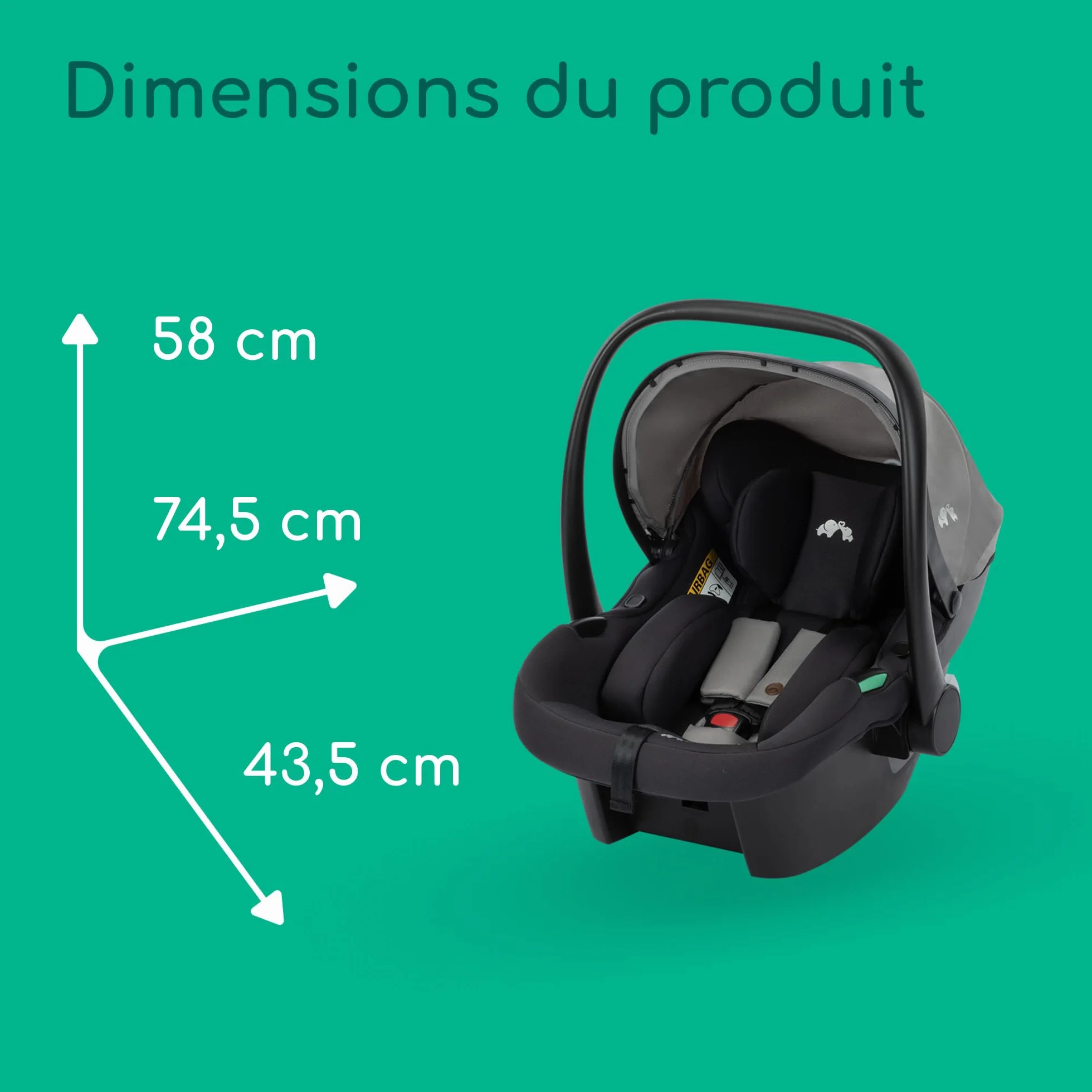 Bebeconfort Haze Trio Lux Poussette 3-en-1 i-Size 0-4 ans 22 kg Pliage Compact Tinted Grey