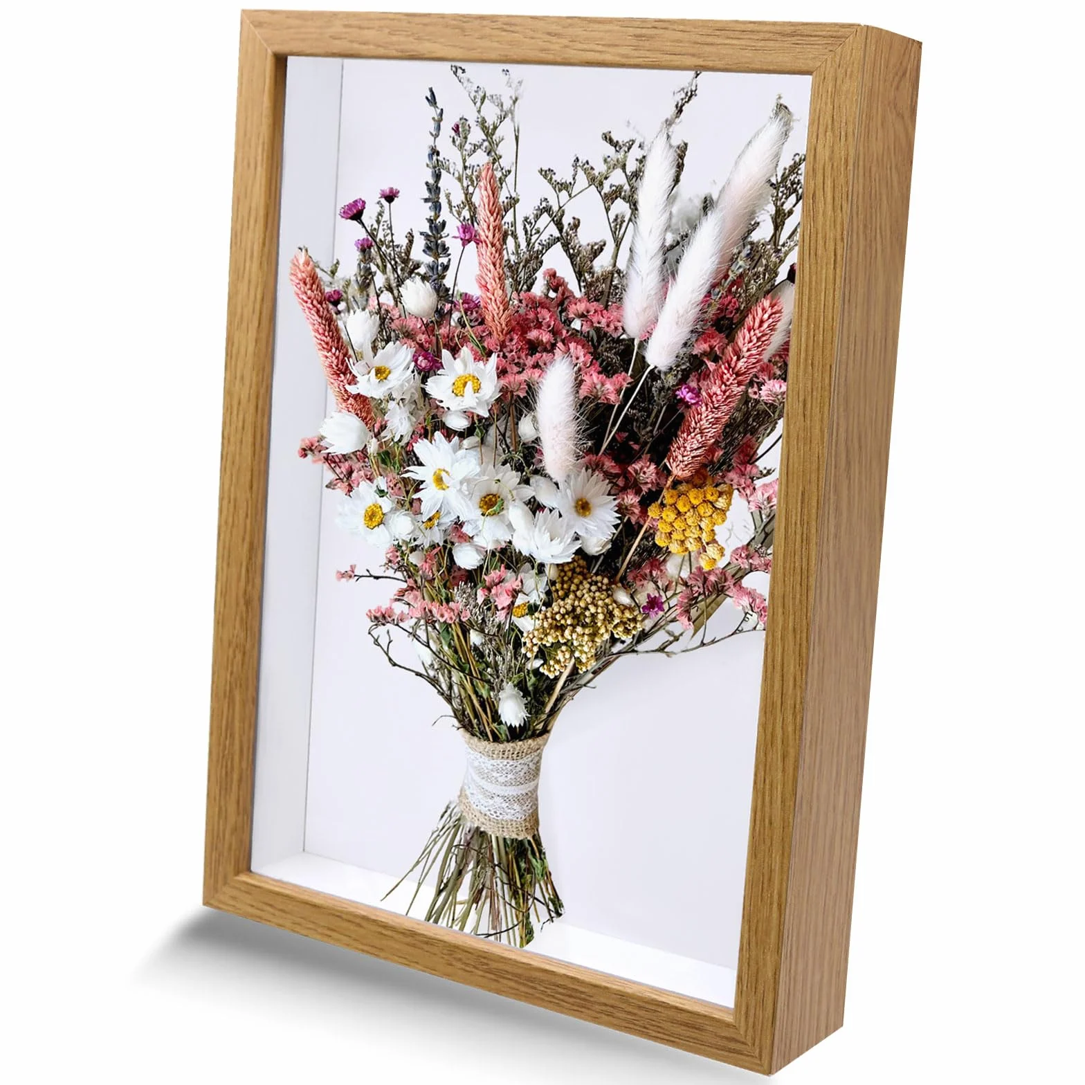 Cadre Profond avec Vitre pour Objet 3D A4 Cadre Photo Remplir Facile Fait Maison Fleurs Séchées Mariage Souvenirs Décoration DIY