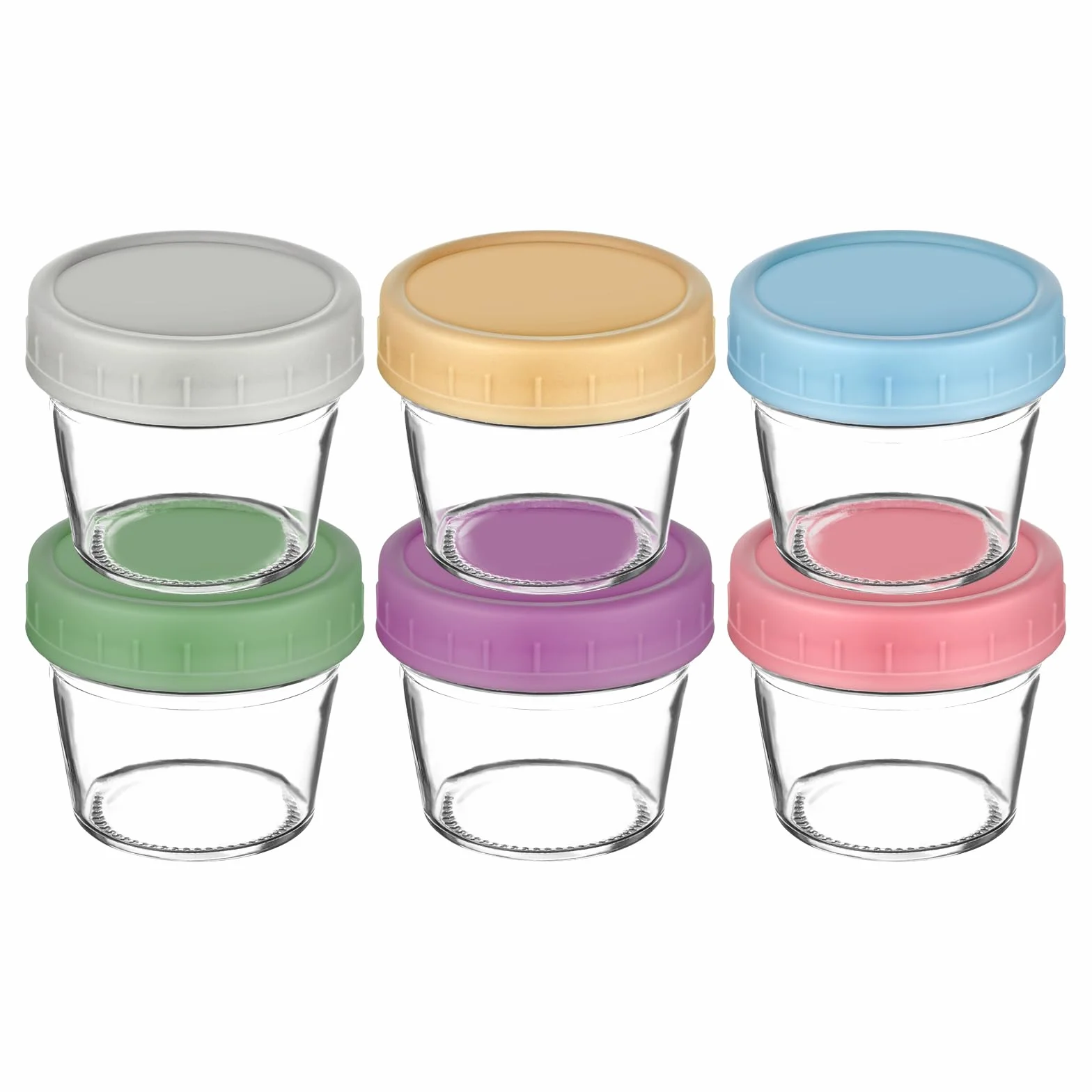 Aolso Pot de Conservation 100ml, 6 Pièces avec Couvercle Hermétique