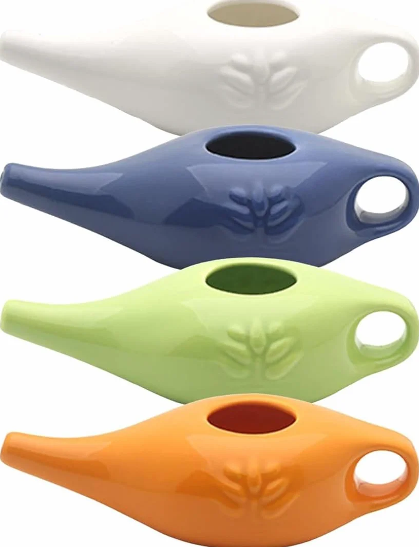 Pot de nettoyage de nez en céramique 250 ml étanche bec verseur rinçage nasal