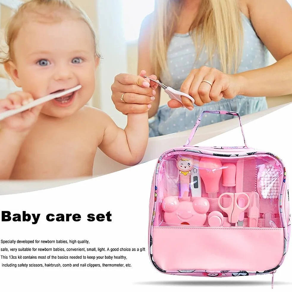 Kit de toilettage pour bébé 13 pièces, ensemble de soins de sécurité