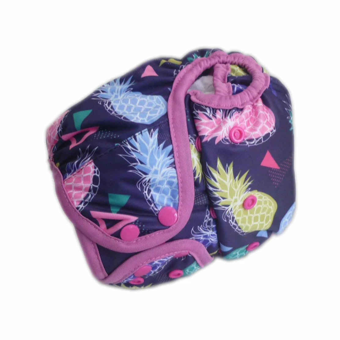 Couvre-couche en tissu réutilisable lavable réglable noir foncé taille unique