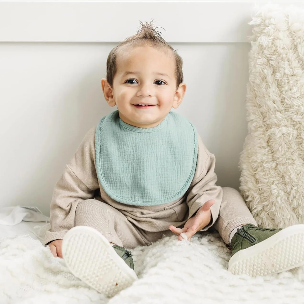 SLOSH Bavoirs Bébé Naissance Coton Doux Absorbant Respirent Nourrissons