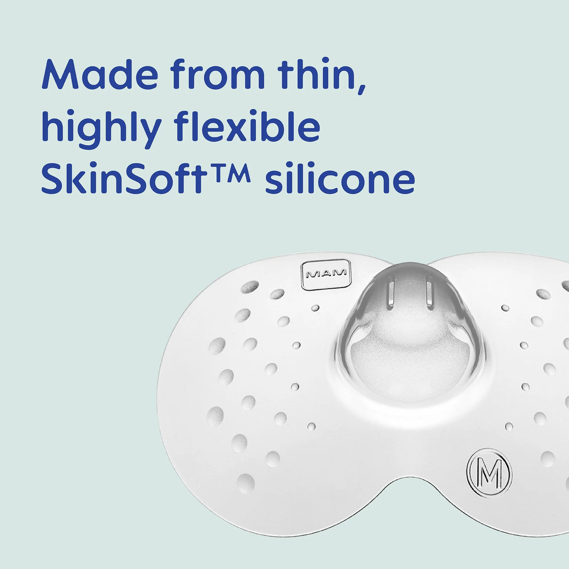 MAM Lot de 2 protège-tétons Silicone SkinSoft Taille M pour bébé