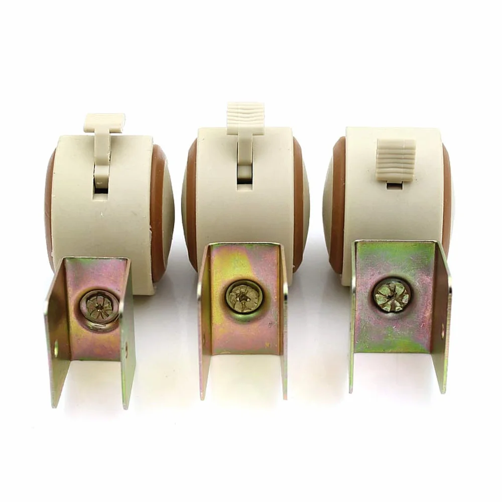 Roulettes de Meuble avec Roulettes Pivotantes en Forme de U Roues de Frein pour Berceaux Enfants Silencieuse (20mm)