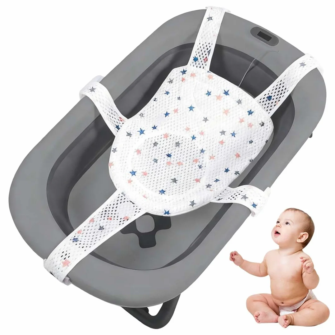 Hamac de Bain pour Bébé Antidérapant Pliable 0-36 Mois