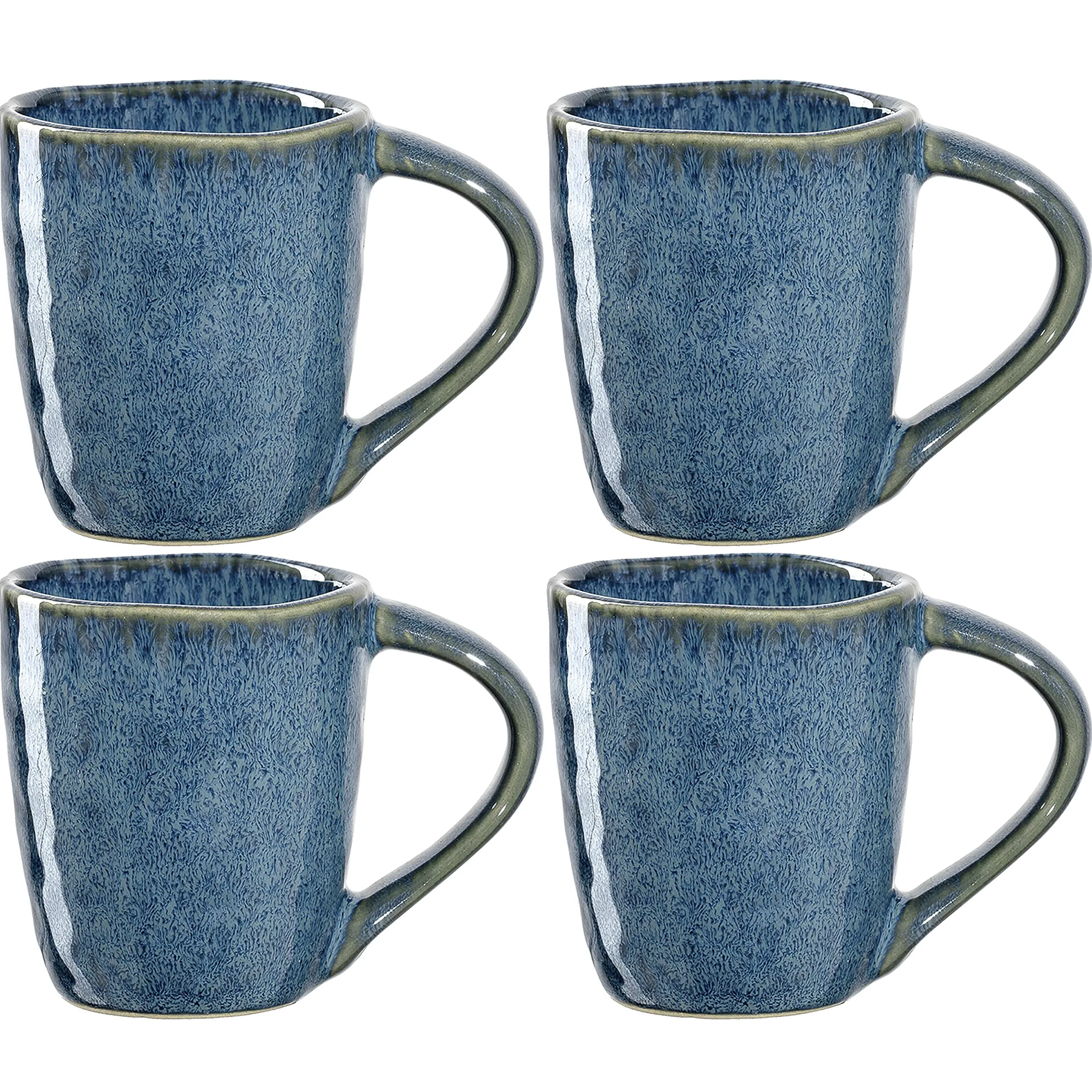 LEONARDO HOME 018596 MATERA Lot de 4 tasses à expresso en céramique Bleu 90 ml