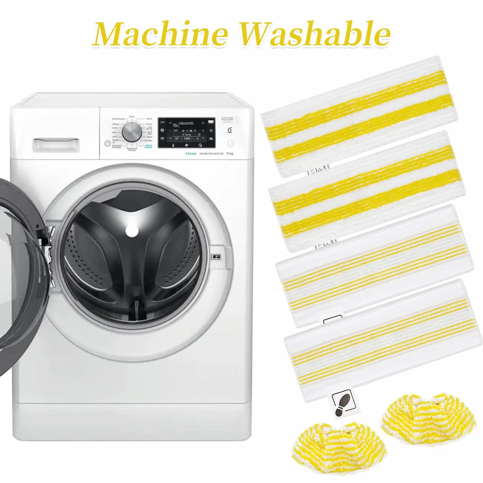 Lot de 6 Lingettes Microfibre Recharge pour Kärcher EasyFix SC 2 SC 3 SC 4 SC 5