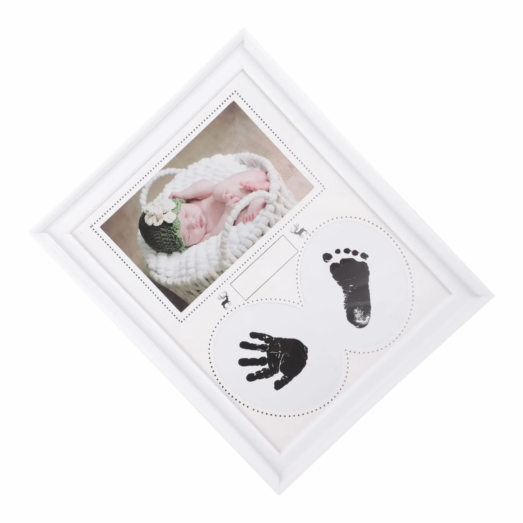 Cadre Photo Personnalisé Blanc Souvenir Naissance Mains Décoration Maison