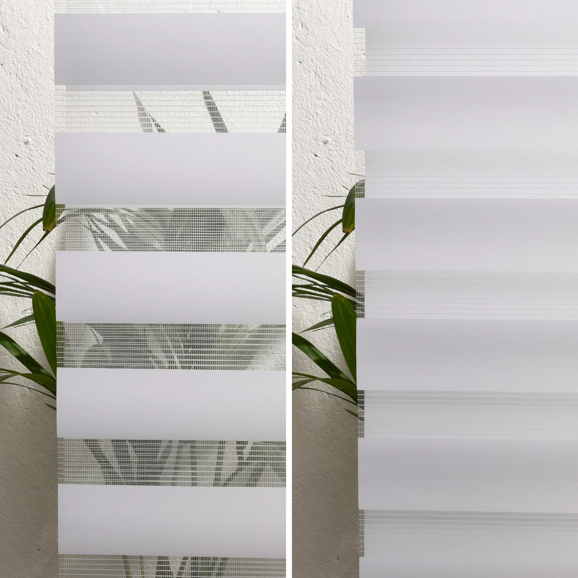 Sol Royal Double Store Enrouleur à Cassette Jour Nuit occultant Clips | 140x220cm blanc avec Klemmfix Percage duo premium fenêtre SolDecor DK9