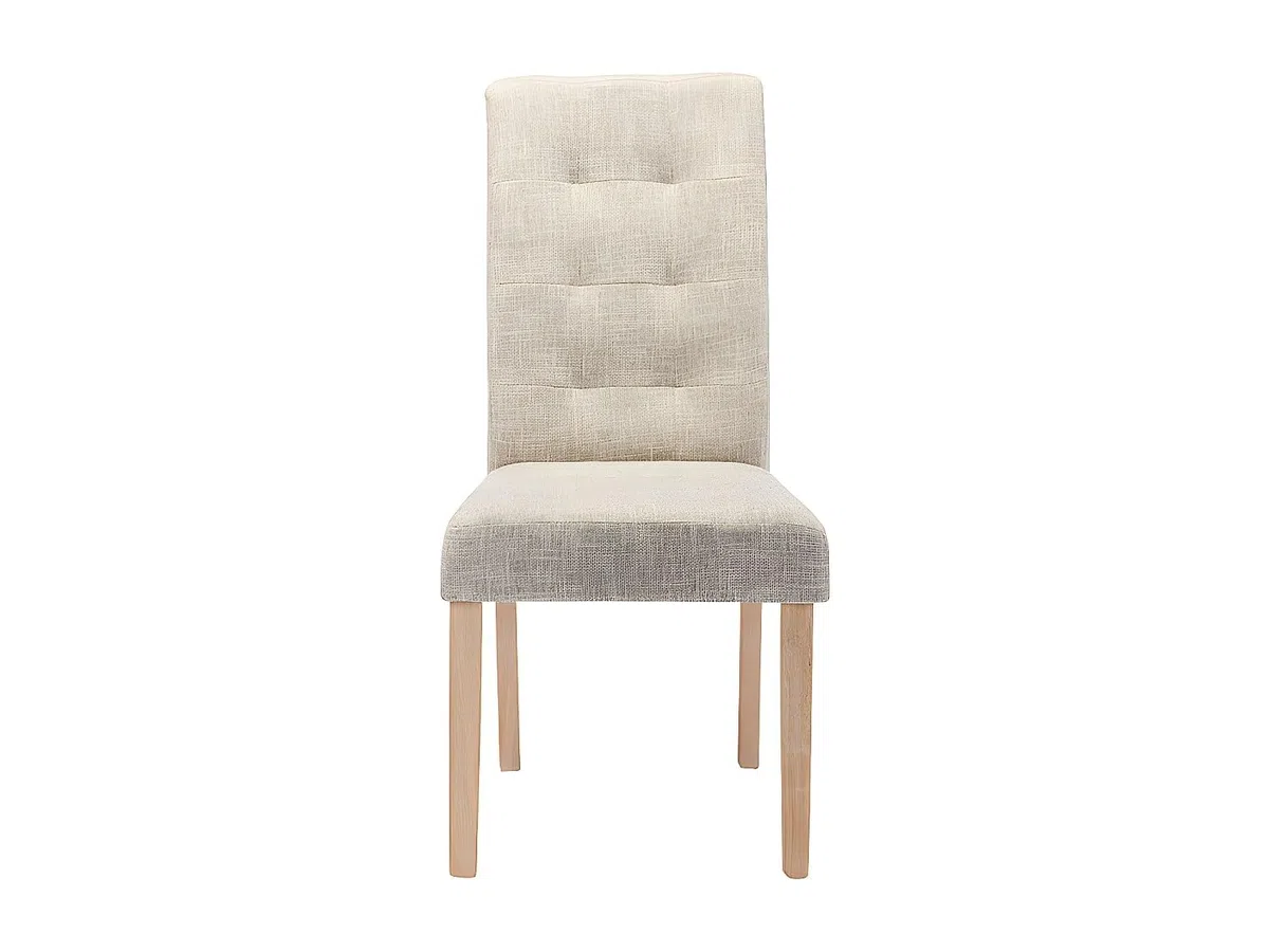Vente-unique - Lot de 2 chaises en Tissu et Bois - Beige - VILLOSA - Salle à Manger