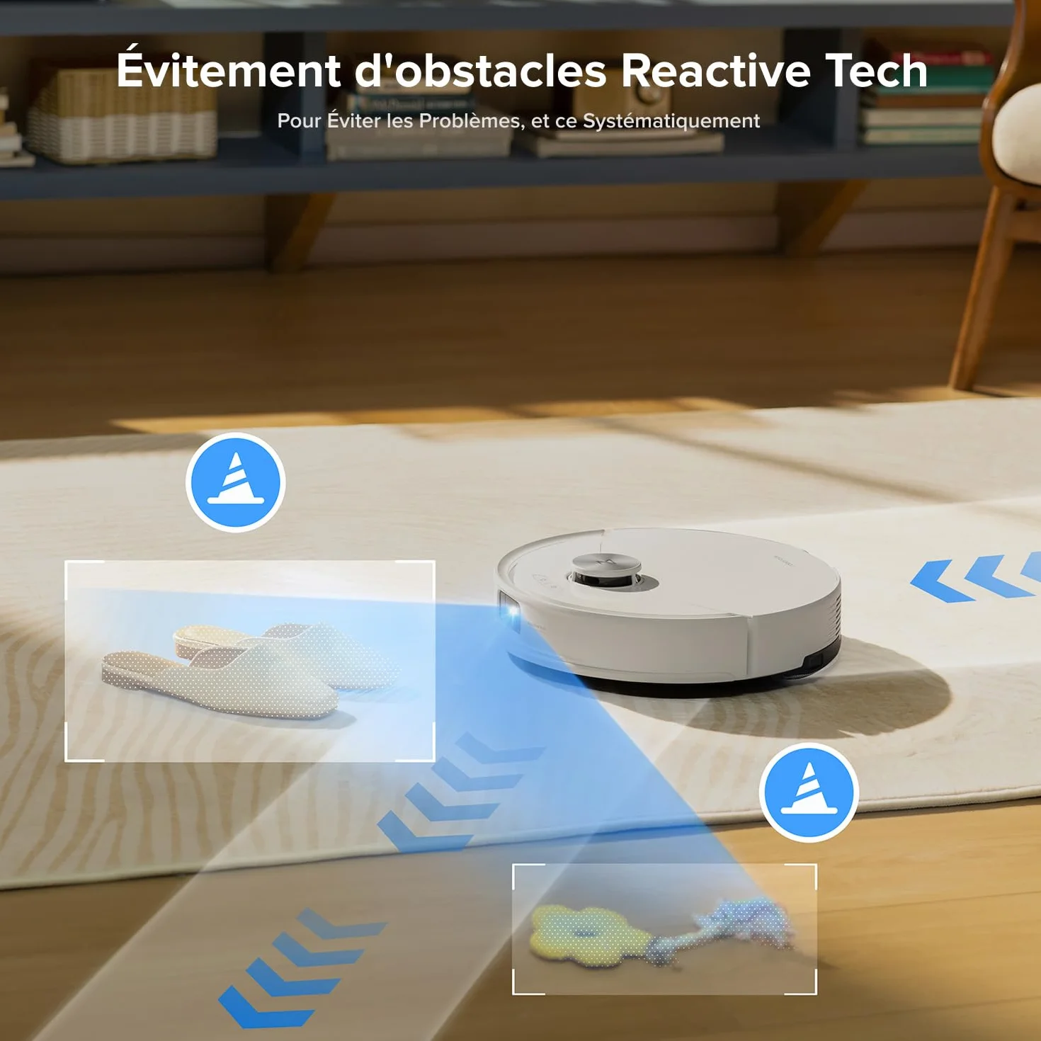 Roborock Q10 S5+ Aspirateur Robot Laveur 10000 Pa Vidage Automatique Double Anti-emmêlement Système VibraRise 2.0