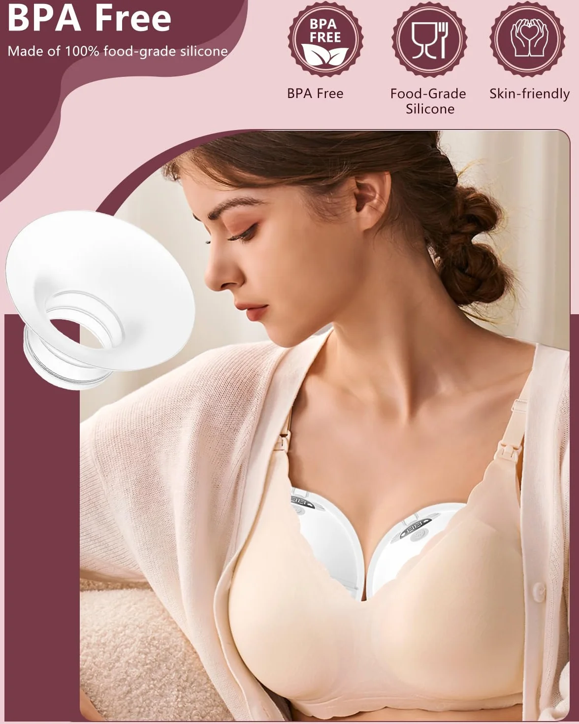 Inserts de bride compatibles Momcozy Air1 W1 M9 M6 M5 S12 Pro V1 Pro V2 Pro 4-22 mm lot de 10