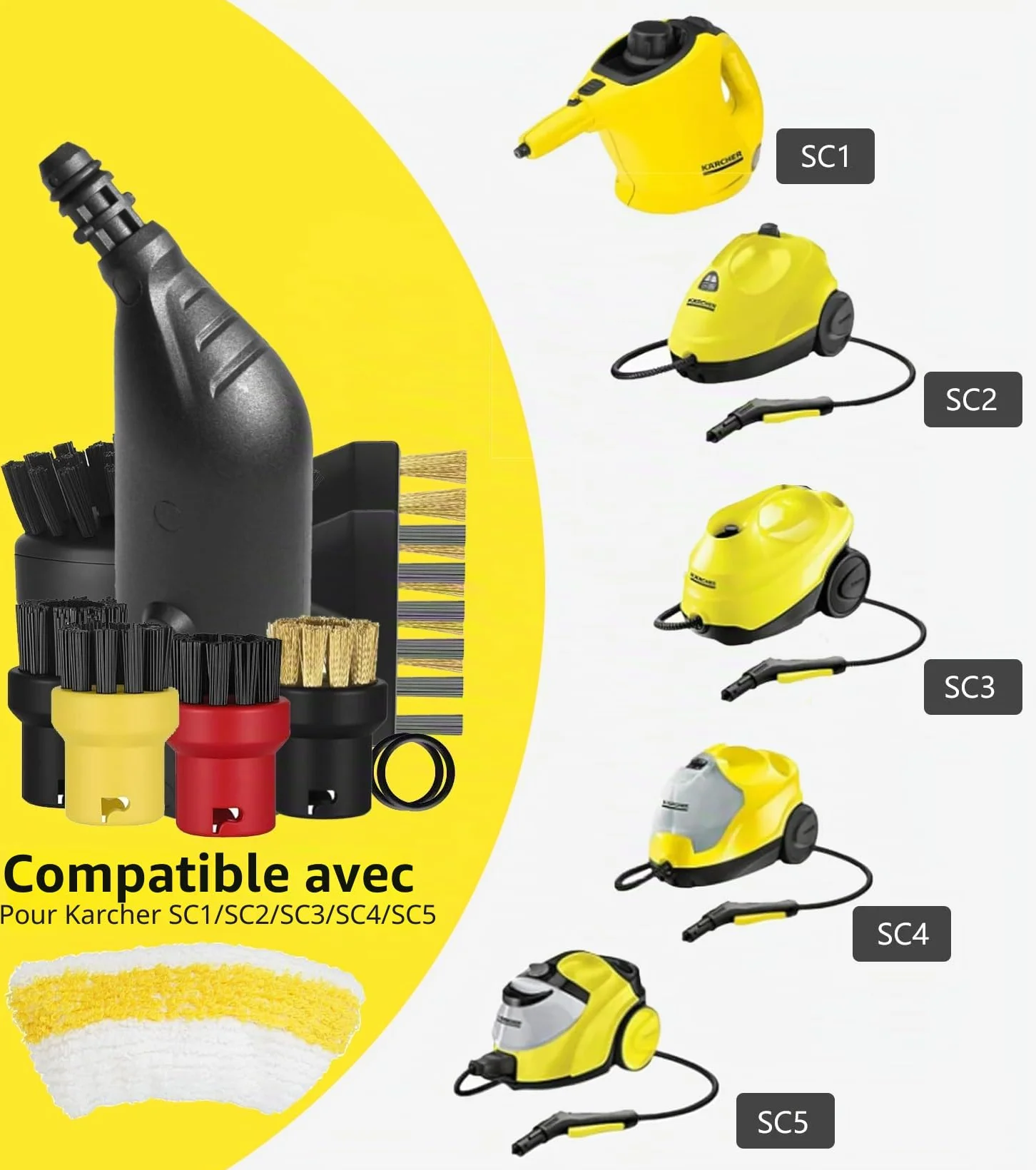 Karcher SC1 SC3 SC5 SC4 SC2 accessoires nettoyeur vapeur lot 14 pièces