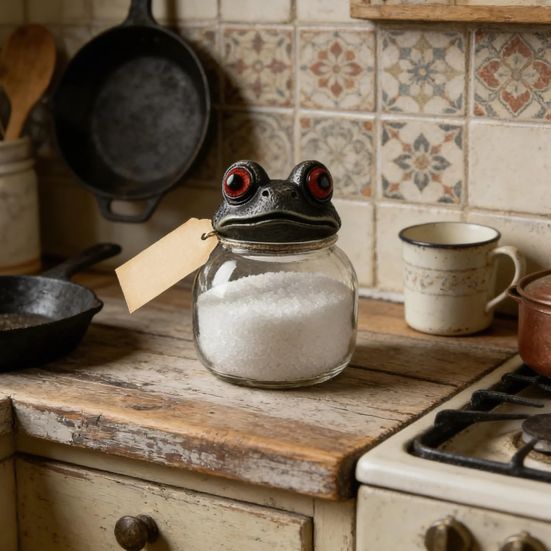 Chapeau de sorcière bocal d'épices hibou avec support résine Gothique couvercles Décoration maison (3pcs)