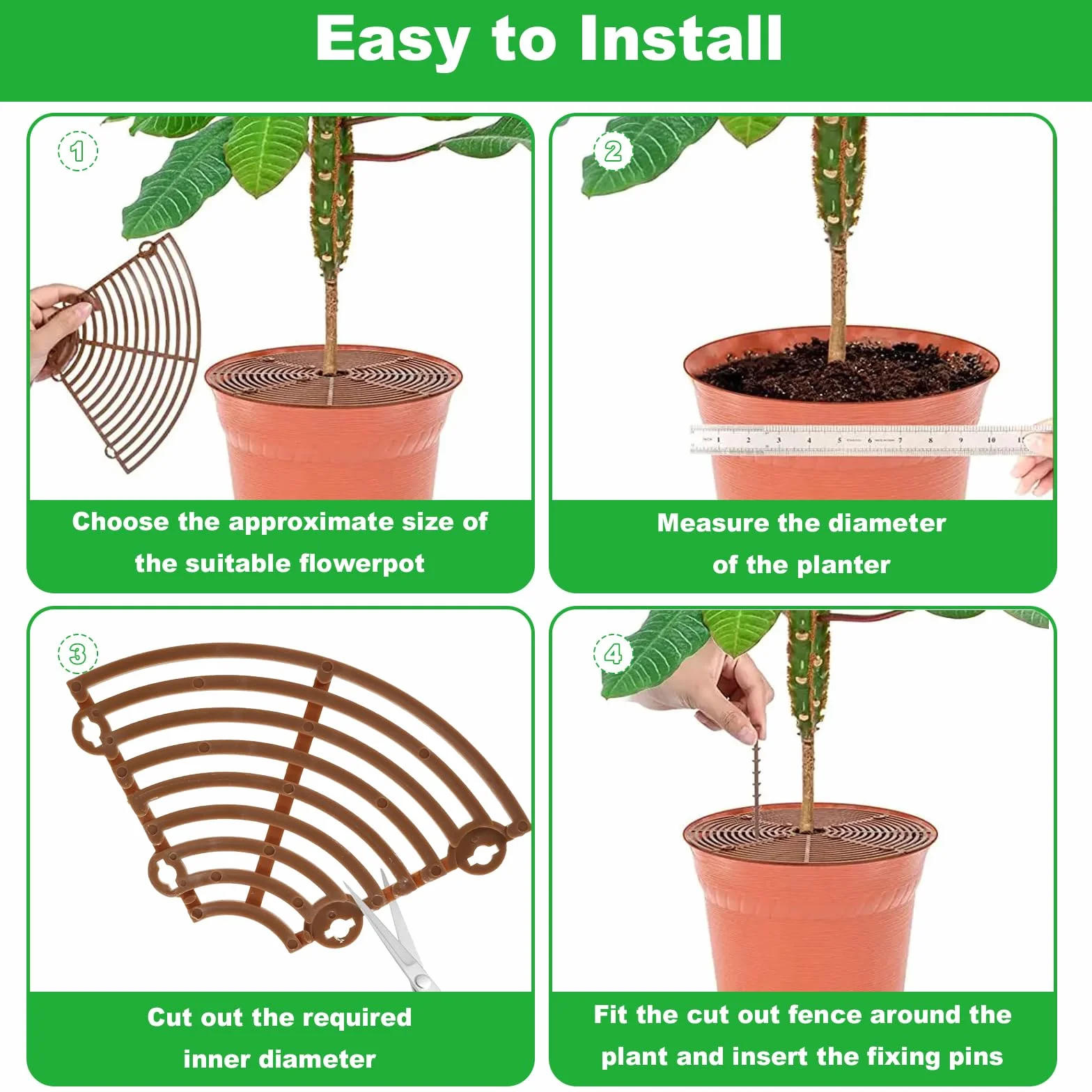 Grille Protection Plante Chat 30cm Cadre Jardin Sécurité Enfants Animaux