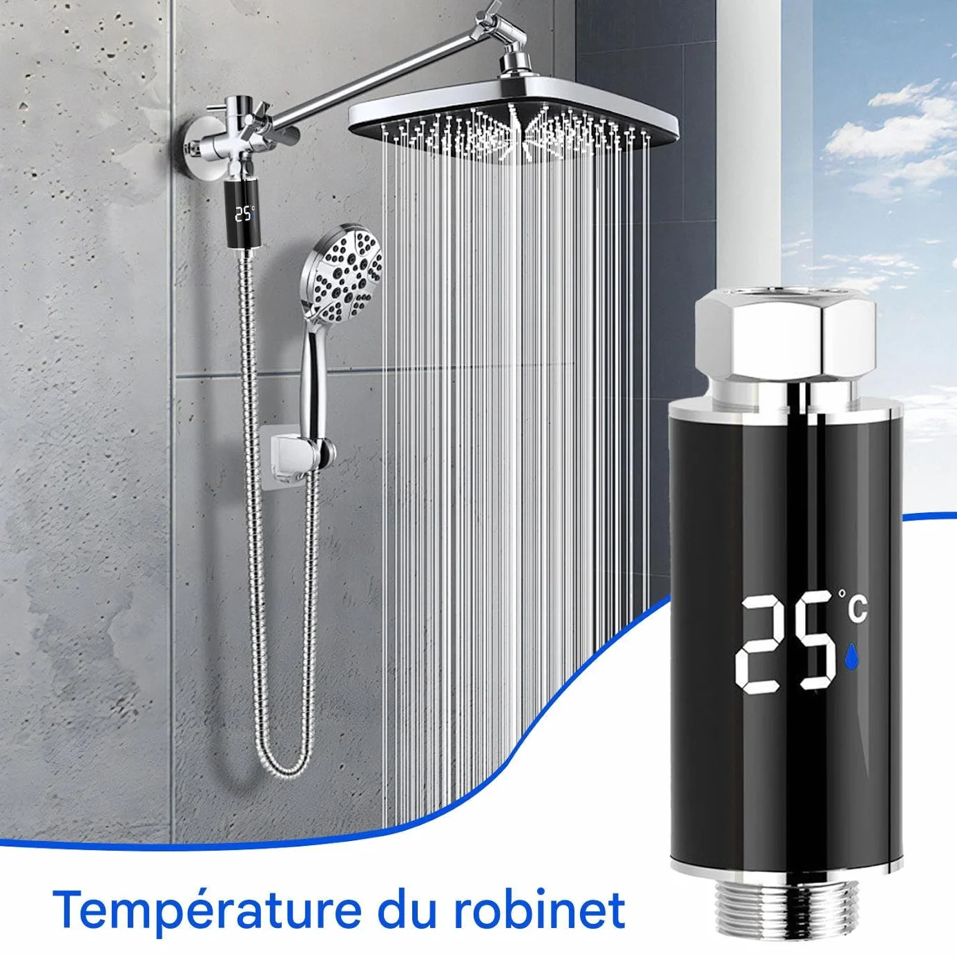 Thermomètre de Bain LED Étanche Portable pour Bébé