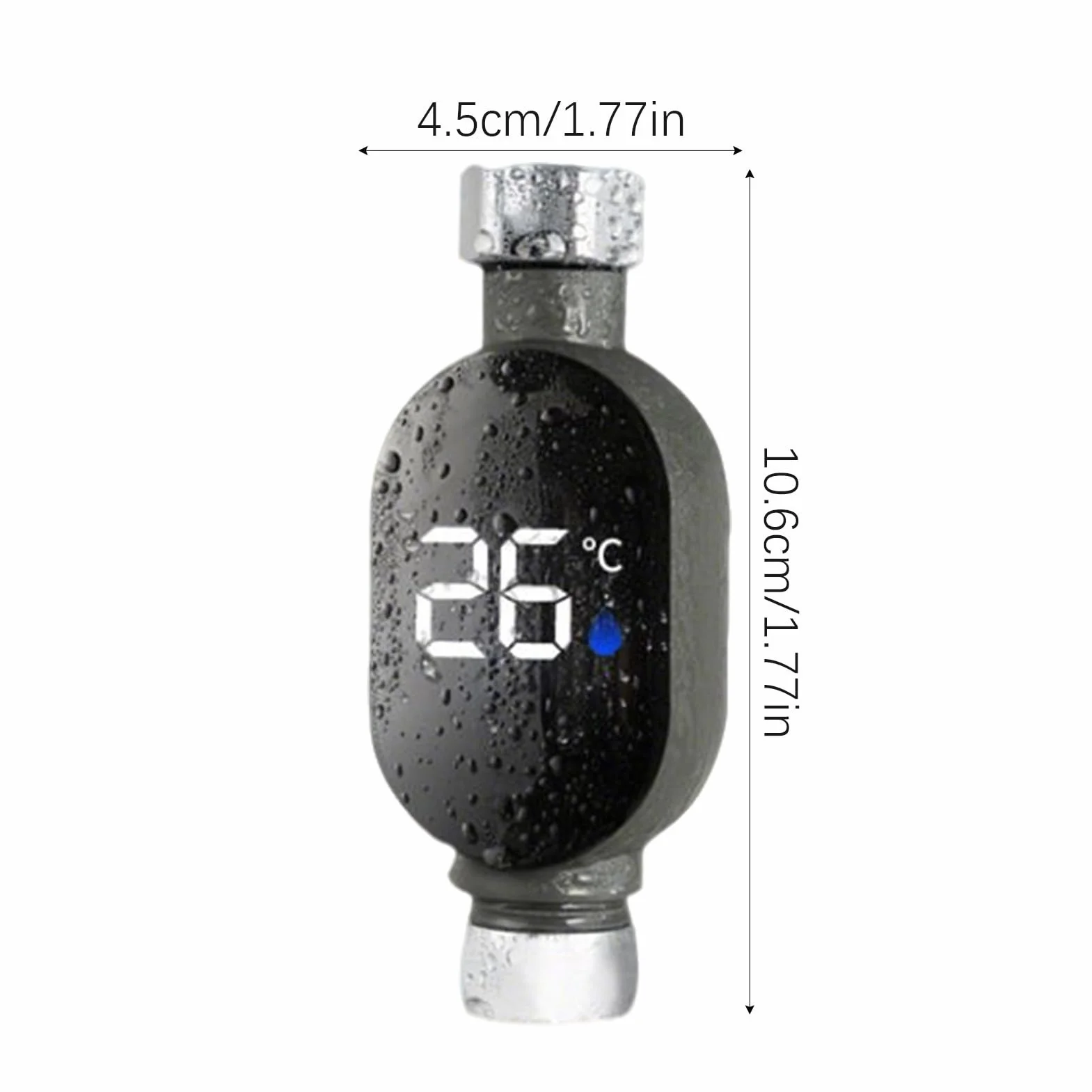 Thermostat de bain imperméable avec affichage LED, moniteur de température de douche
