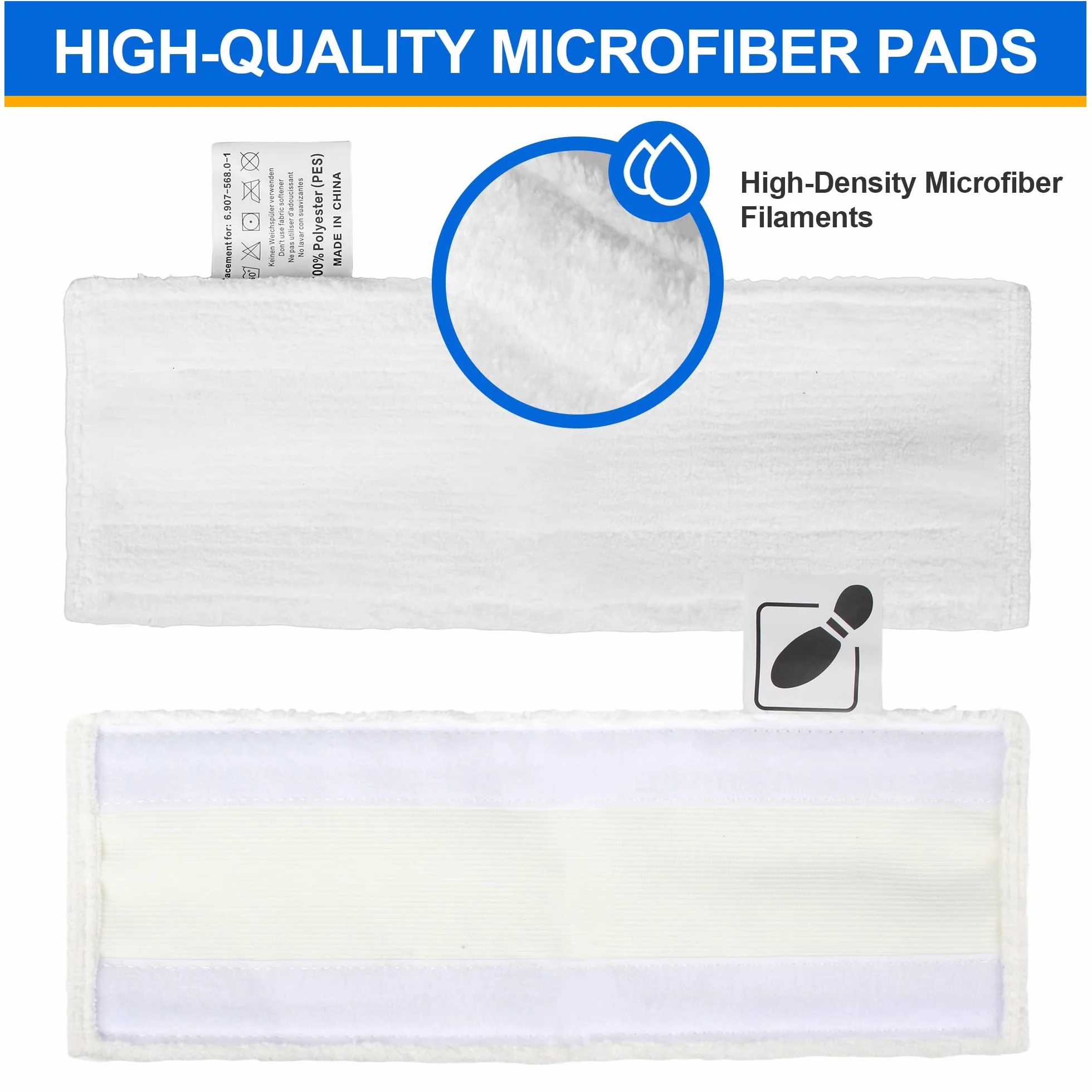 Chiffons de Rechange en Microfibre Compatible Karcher Easyfix SC1 SC2 SC3 SC4 SC5