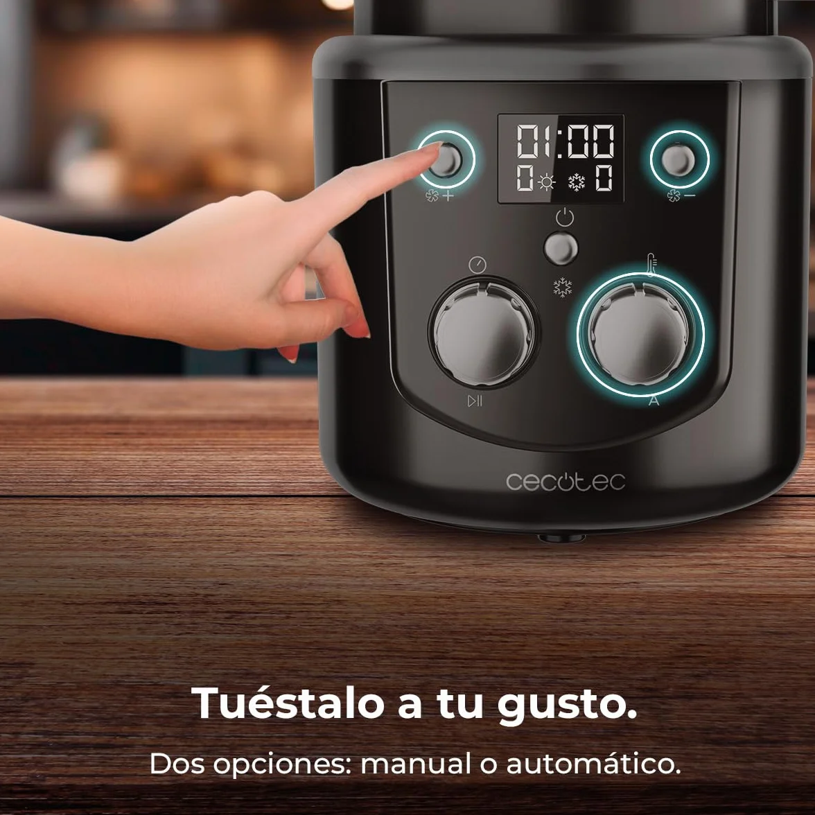 Cecotec Torréfacteur Café Grains Électrique 1400W Torréfaction Automatique Manuelle Capacité 100-150g
