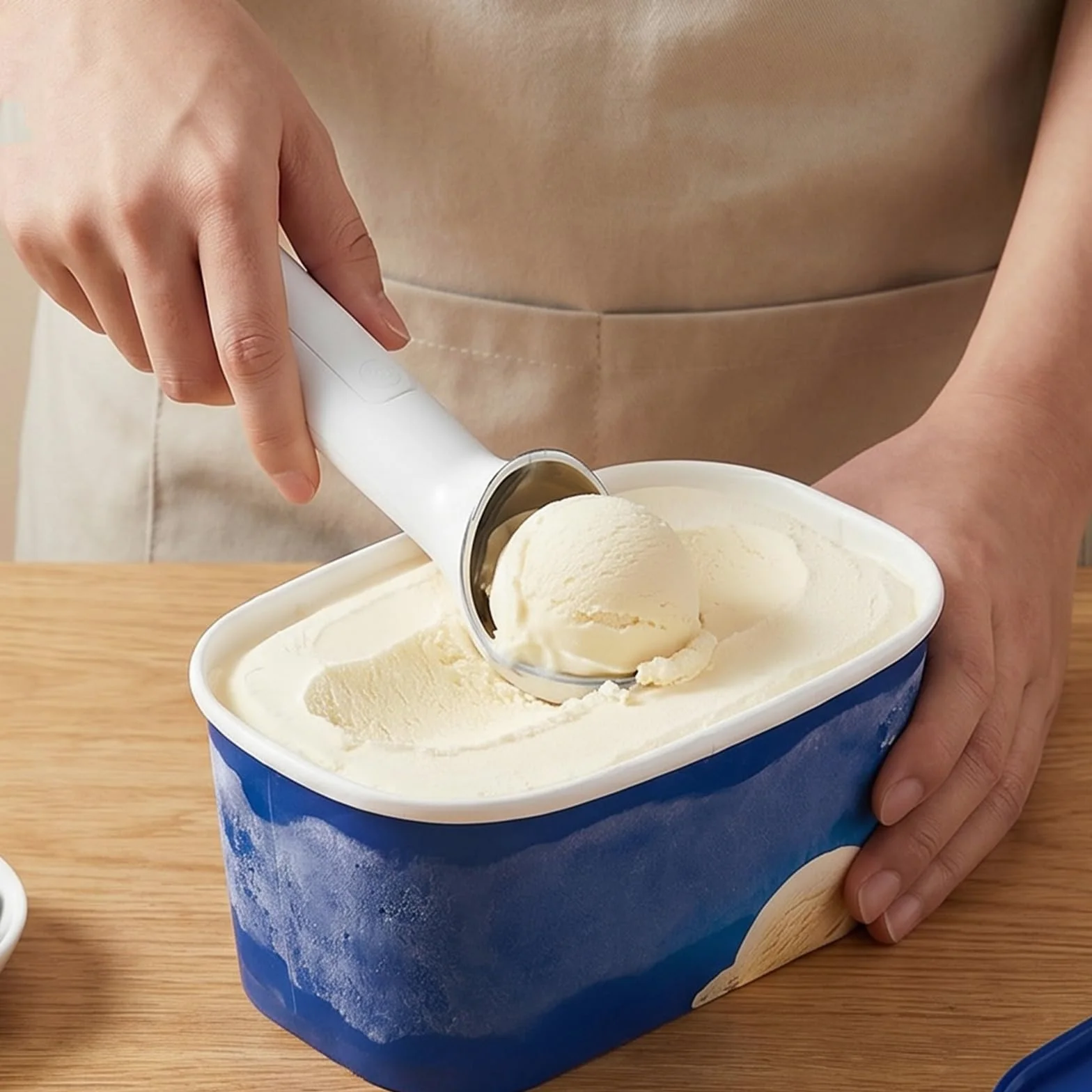 Cuillère à crème glacée chauffante sans fil avec enfant et indice d'étanchéité IP67 pour le nettoyage sans tracas Affichage LED Cuillère à crème glacée