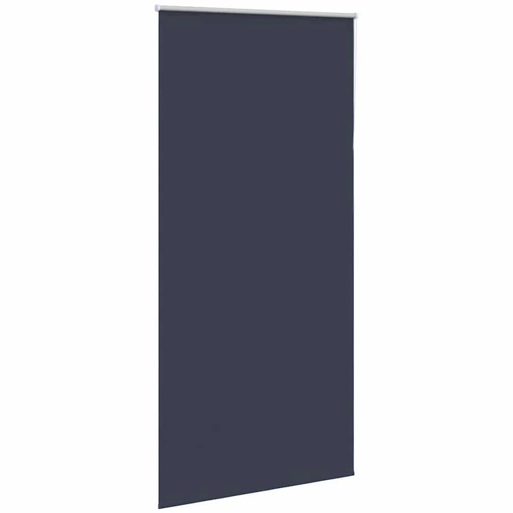 Store Enrouleur occultant en Polyester 85,7 cm Largeur, avec Supports de Serrage sans perçage, réglable en Hauteur, idéal pour fenêtres, Portes et Baies vitrées