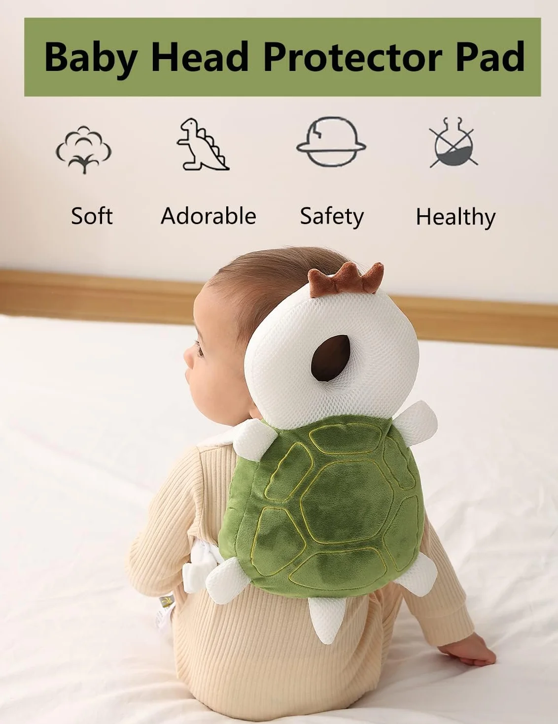 Casque Protection Bébé Anti Choc Tête Enfant Tortue
