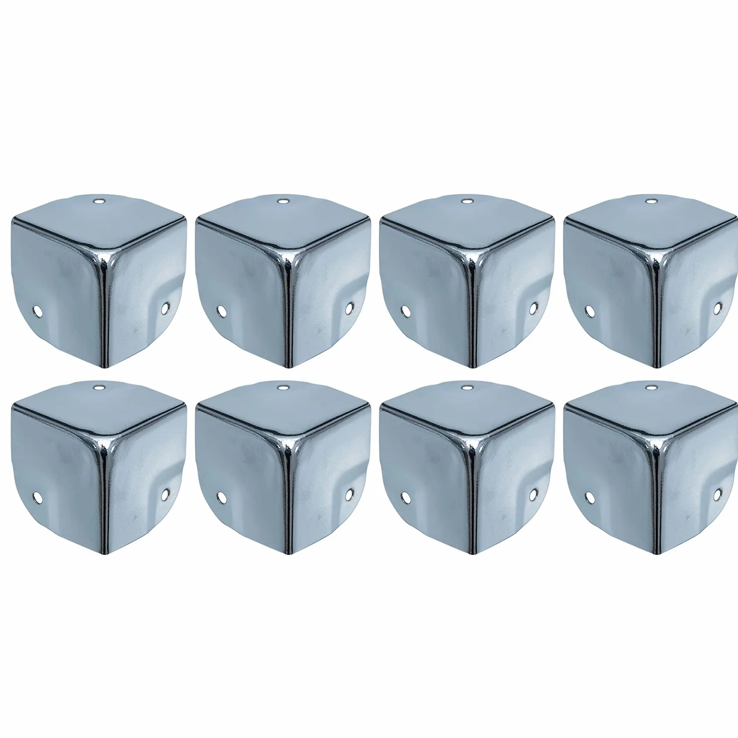HMF Protection d'angle en métal 8 pièces 40 x 40 x 40 mm Argent galvanisé