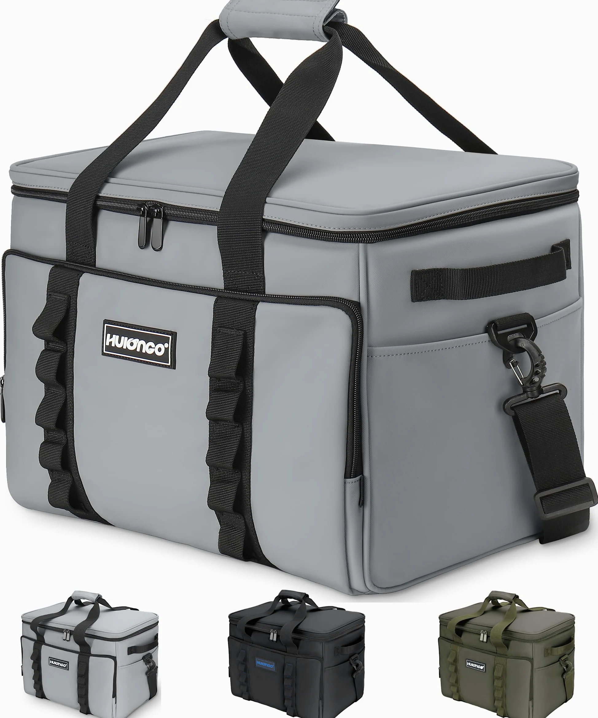 Grand sac isotherme souple pliable pour voyage - Glacière à côtés souples - Étanche - 48 canettes - 32 l