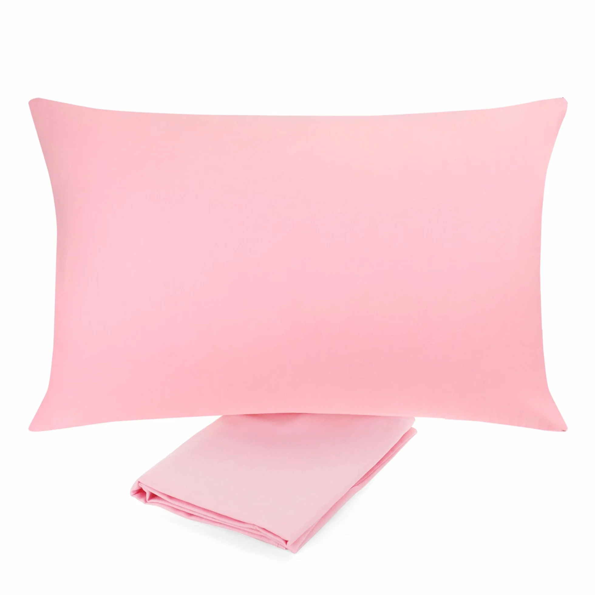 Coussin Bebe 3 Ans Oreiller Enfant avec Taie Rose Coton 33 x 45 cm