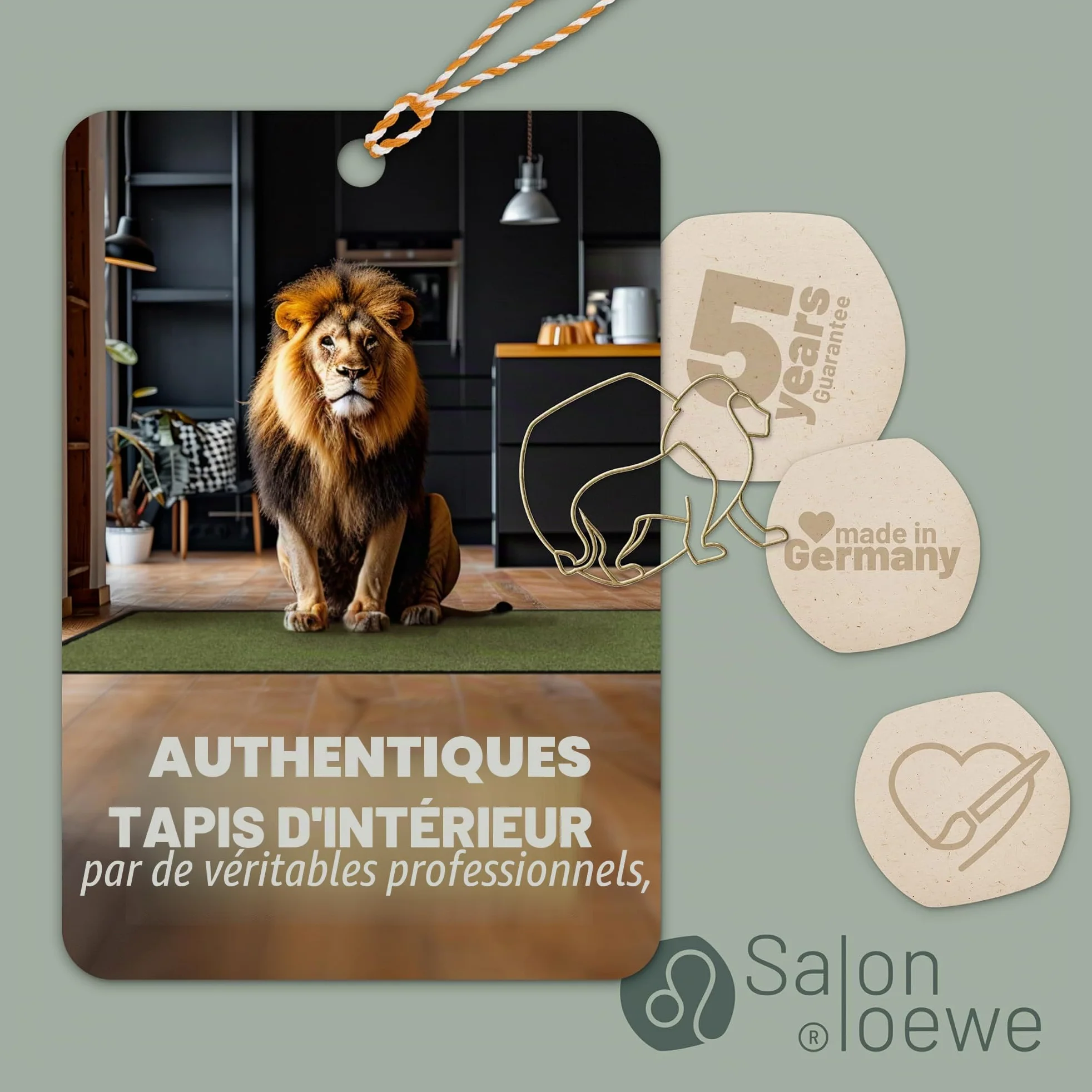 Salonloewe Paillasson Ciclamini I Paillasson et paillasson pour intérieur 50 x 75 cm