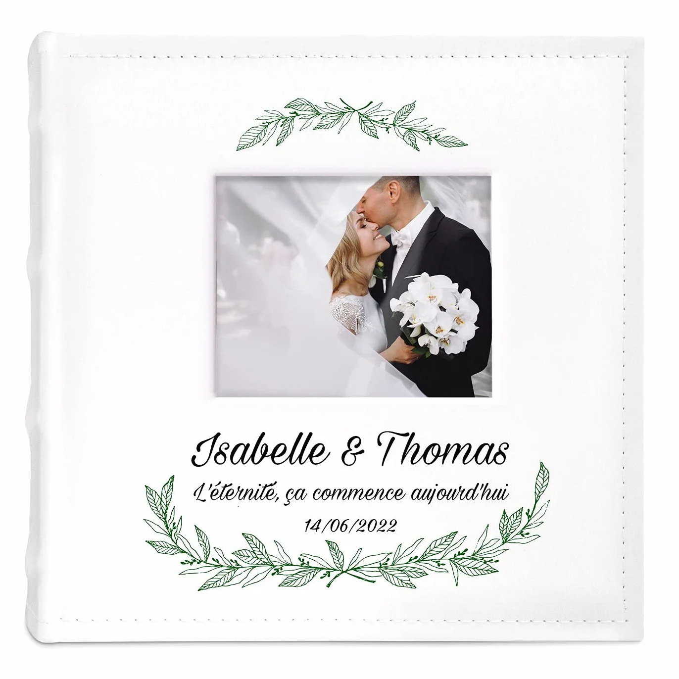 Maverton Album photos à pochettes personnalisé avec poche ouvrable couverture cadeau mariage