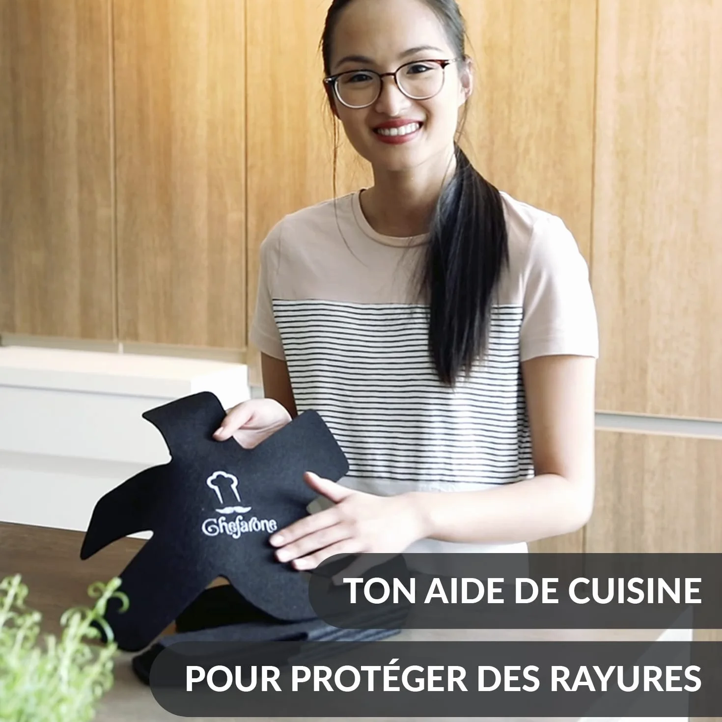 Cherafone Protège poêles séparateur de casseroles Lot de 5 antiadhésives
