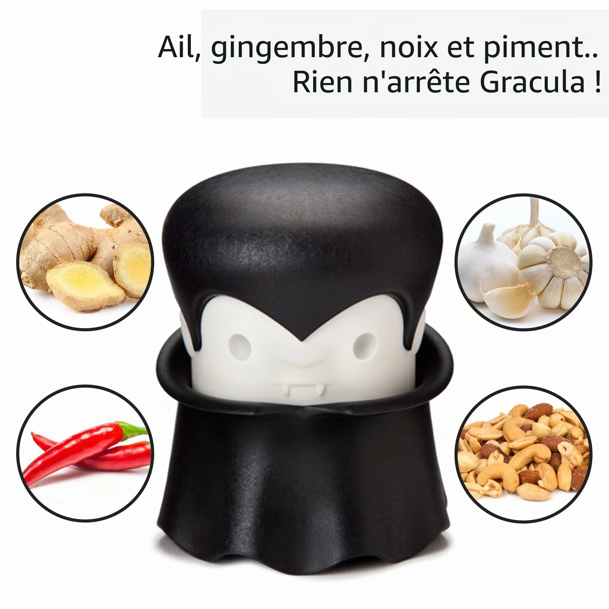 OTOTO Gracula presse ail éplucheur ail halloween gingembre noix piments herbes