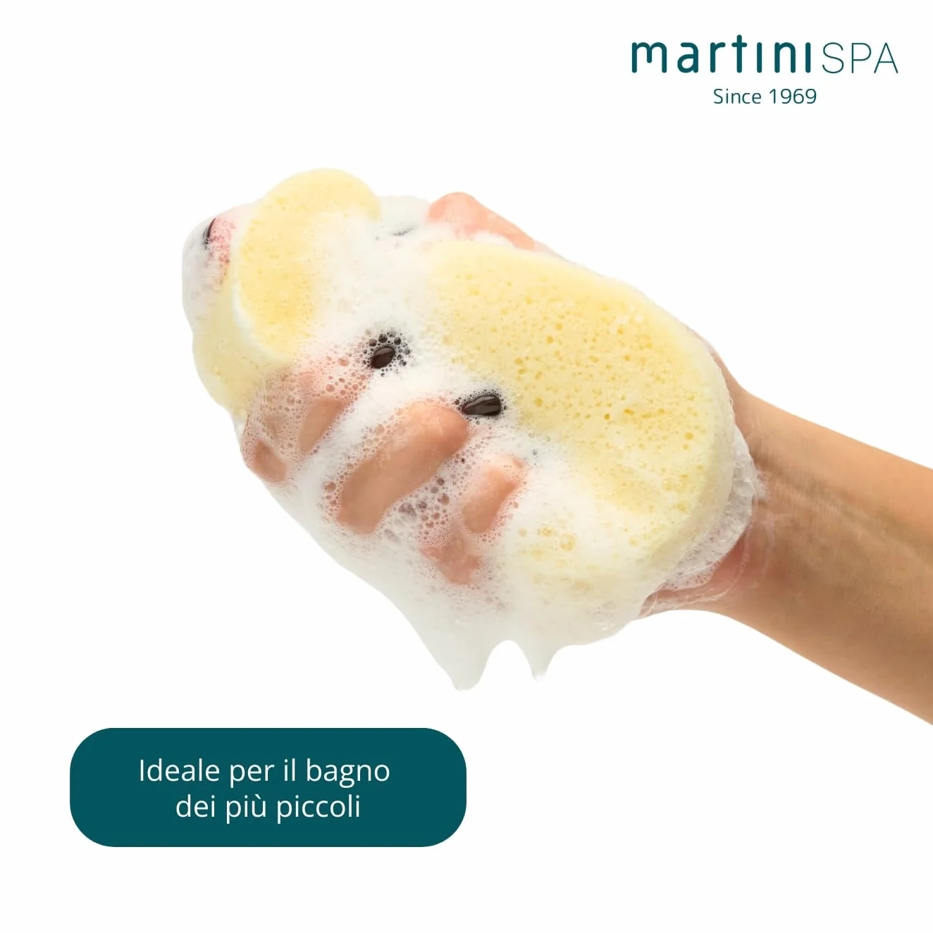 Martini SPA Éponge pour bébé polyuréthane extra doux beige 14 x 8,5 x 3,5 cm 29 g 1 unité