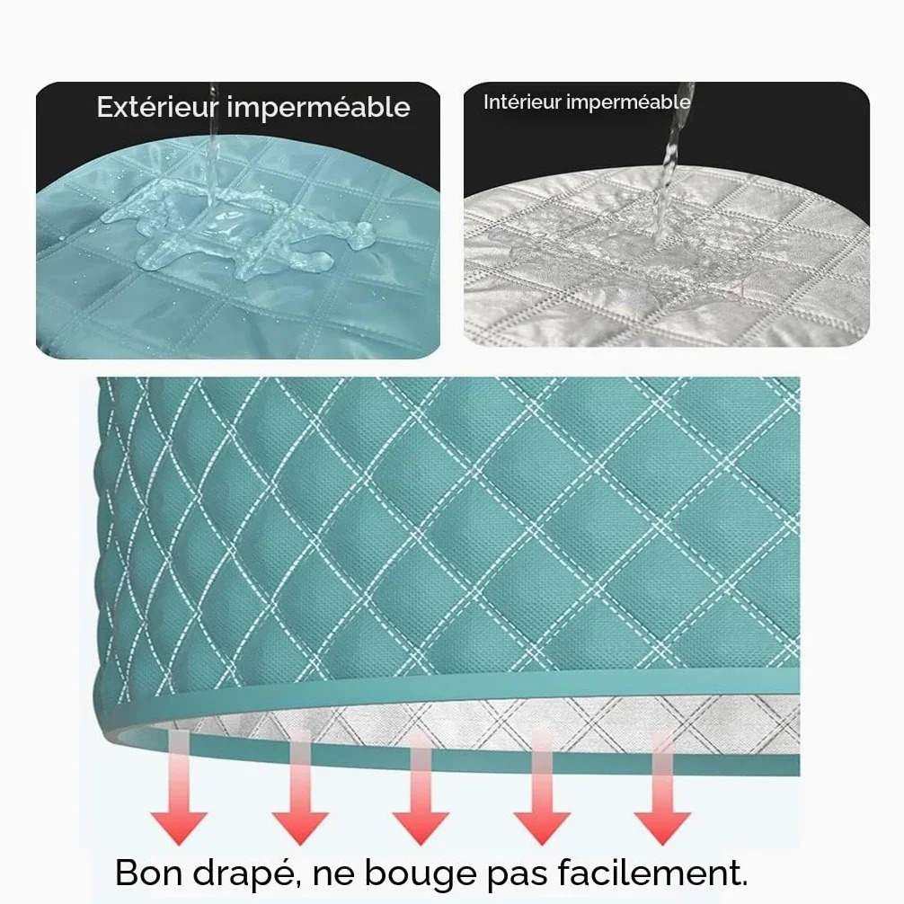 Rideaux De Douche Rideau De Douche en Coton Épaissi Rideau De Douche De Salle De Bains Imperméable, Rond Polyester Suspendu Double Rideau De Douche Zippé ( Size : 80X200CM )