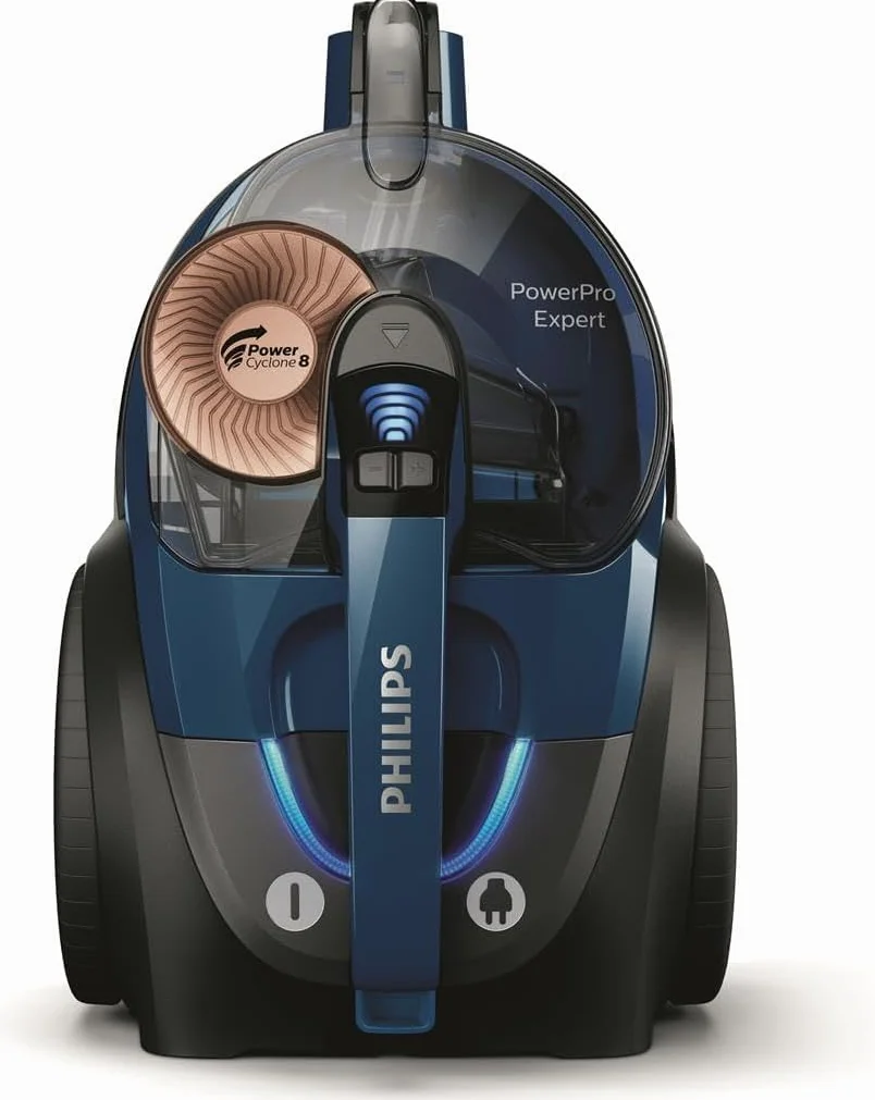Philips Aspirateur sans Sac Série 7000 - 900W, HEPA 13, PowerCyclone8, Brosse Turbo Animaux, Compact, Bleu foncé