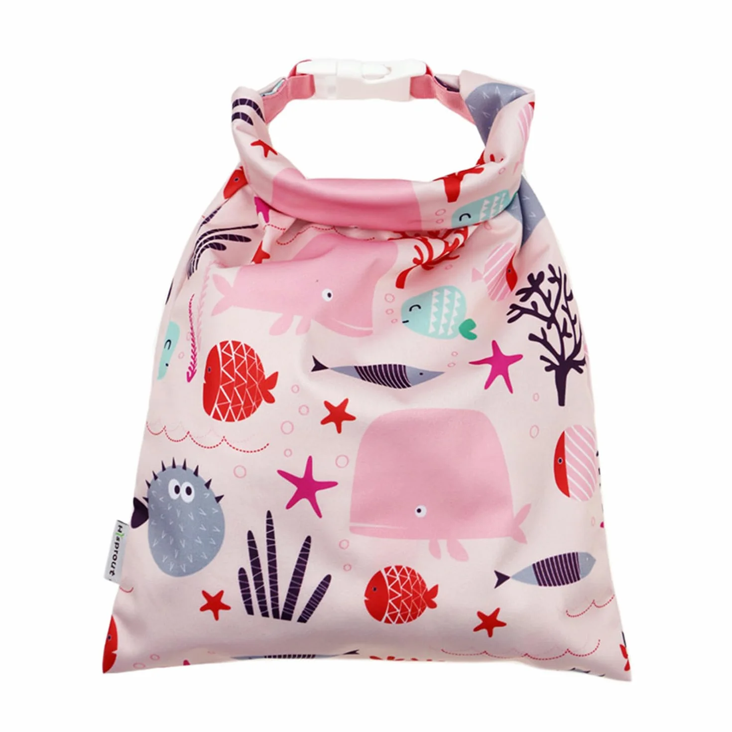 Sac Étanche Imperméable Lavable Réutilisable pour Vêtements Mouillés Couches Maillots de Bain (Rose)