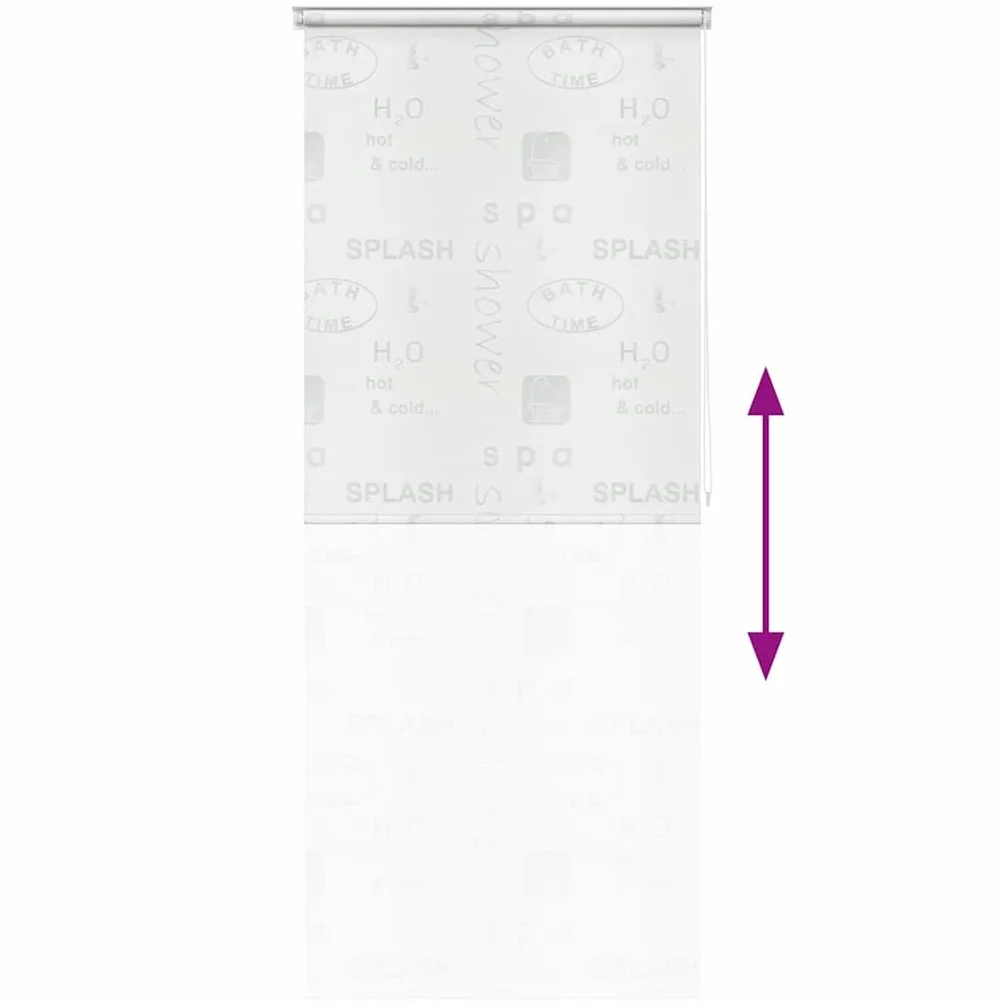 Rideau de douche 120 x 240 cm avec motif d'éclaboussures, EVA résistant à l'eau, séchage rapide, facile à monter avec corde de traction réglable