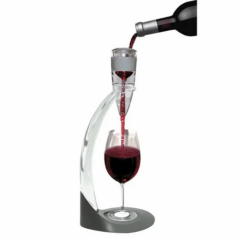 Aérateur Vin avec Socle Base Filter Bouchon avec Sac de Velours