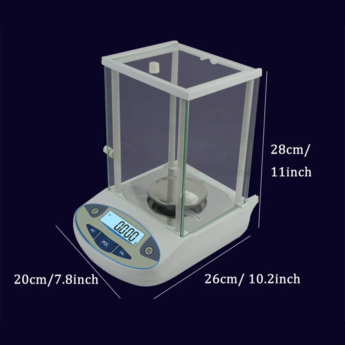Balance de précision pour Bijoux (0,001 g), Pesage précis en Cuisine et en Laboratoire, avec Pare-Brise, précision Milligramme, 500 g/0,001 g,500g/0.001g