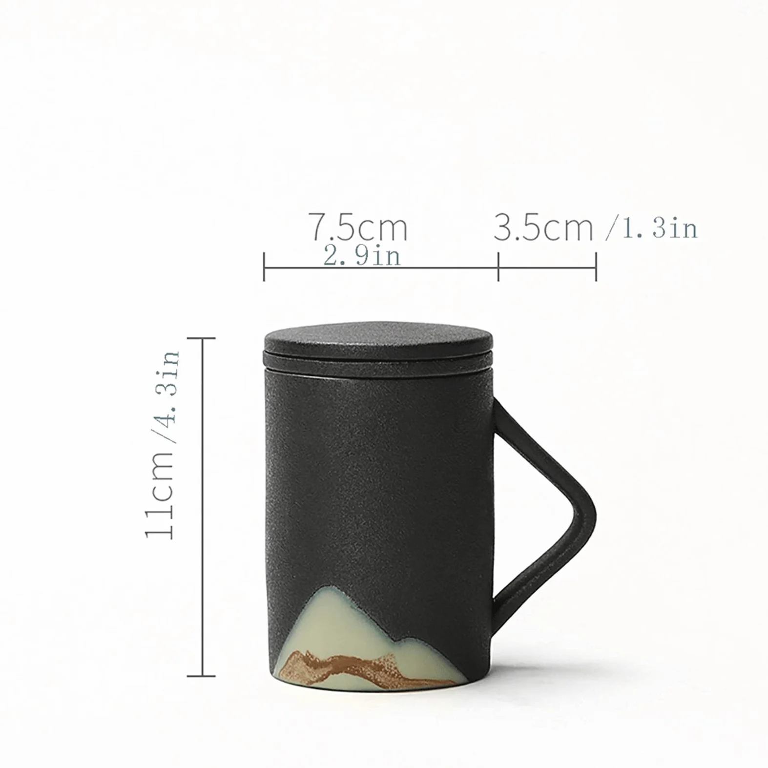 Tasse a Cafe/Mugs Cafe Coupe En Céramique Simple De Style Japonais Avec Bureau De Couvercle Filtre Créatif Tasse À Thé Coupe Du Thé Personal Ménage Tea Tea 250 Ml Tasses de Petit Déjeuner ( Color : No