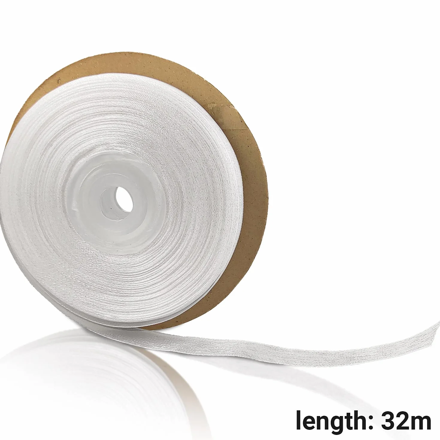 Netuno ruban satin organza 12mm x 32m blanc décoratif cadeau mariage