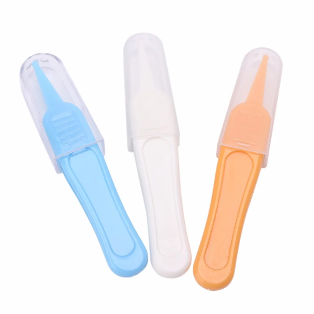 Pince à épiler de sécurité visible pour nettoyage oreilles nez nombril - Rose