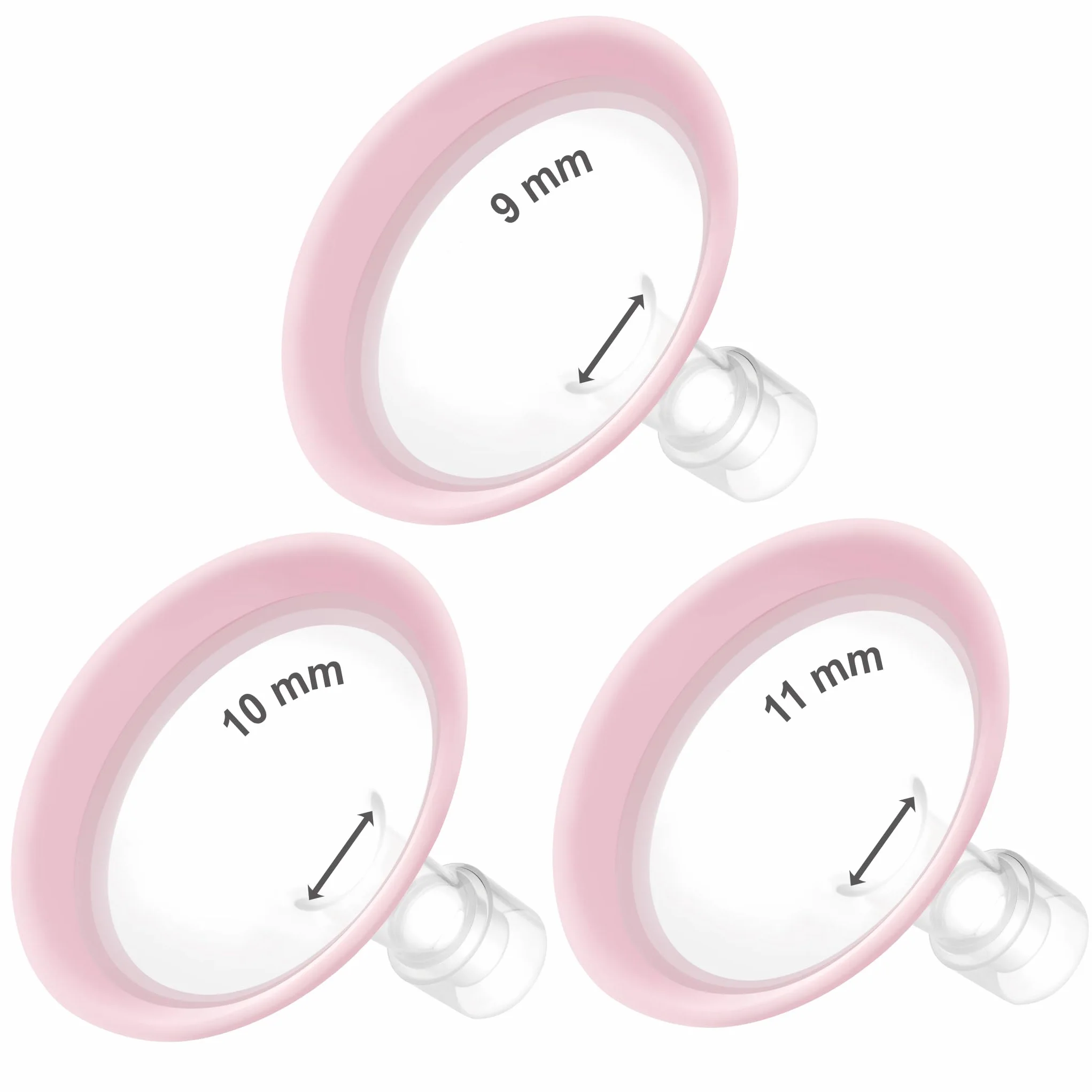 Maymom Flanges MyFit Pano Goldie 9, 10 et 11 mm Compatibles Medela Connecteurs Maymom Base Large Étroite